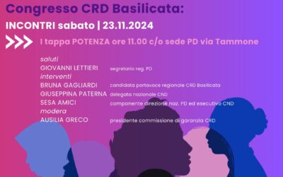 Conferenza Donne Democratiche Basilicata: il Congresso CRD prende il via a Potenza